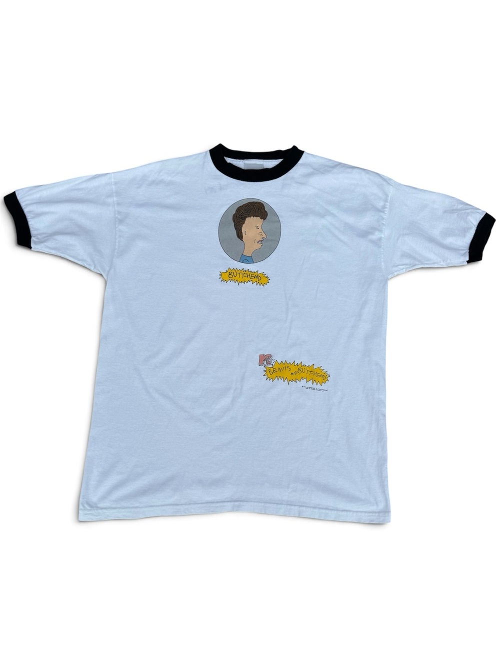Vintage RARE Beavis and Butthead Butthead side profile t shirt 1996